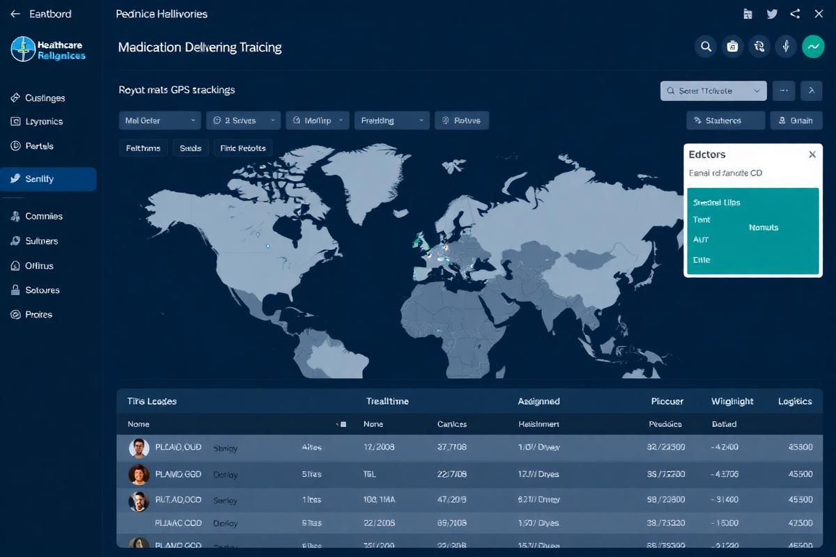 MedRoute healthcare logistics dashboard
